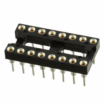 4-1571552-4 by TE Connectivity AMP Connectors - CONNECTOR IC DIP SOCKET 16POS GOLD