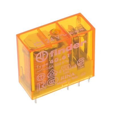 40.61.8.024.0000 by Finder Relays, Inc. - RELAY GEN PURPOSE SPDT 16A 24V