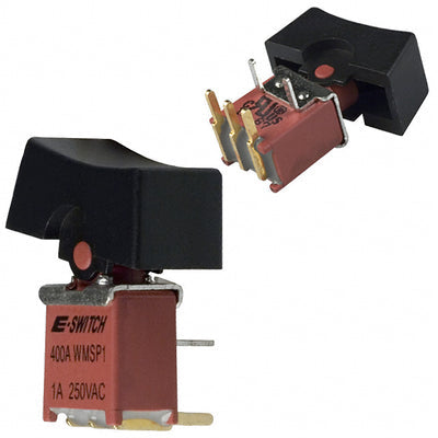 400AWMSP1R1BLKM6RE by E-Switch - ROCKER SWITCH SPDT 0.4VA 20V
