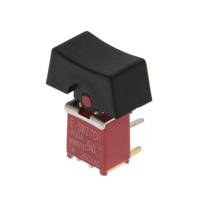 400AWMSP4R1BLKM6QE by E-Switch - ROCKER SWITCH SPDT 3A 120V