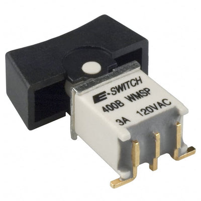 400BWMSP2R2BLKSM6QE by E-Switch - ROCKER SWITCH SPDT 3A 120V
