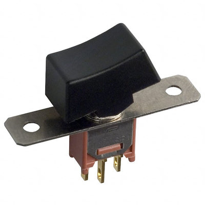 400MSP1R1BLKM1RE by E-Switch - ROCKER SWITCH SPDT 0.4VA 20V