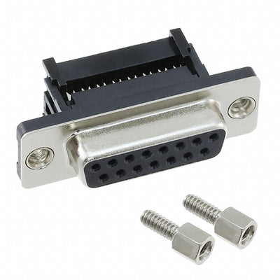 410F0-15-1-00 by CNC Tech - CONNECTOR D-SUB RCPT 15POS IDC
