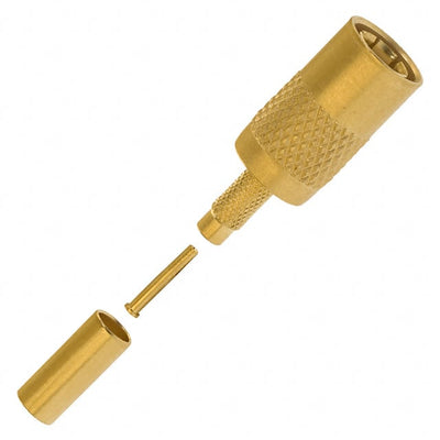 413985-1 by TE Connectivity AMP Connectors - CONNECTOR SMB PLUG STR 50 OHM CRIMP