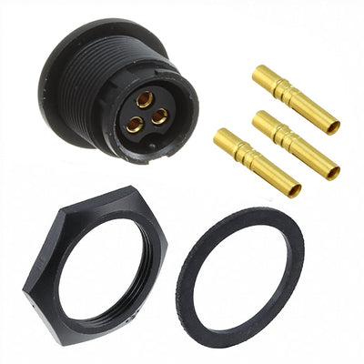 4181-3SG-3ES by Conxall/Switchcraft - CONNECTOR RECPT FMALE 3POS GOLD SOLDER