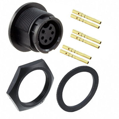 4280-6SG-300 by Conxall/Switchcraft - CONNECTOR RECPT FMALE 6POS GOLD CRIMP