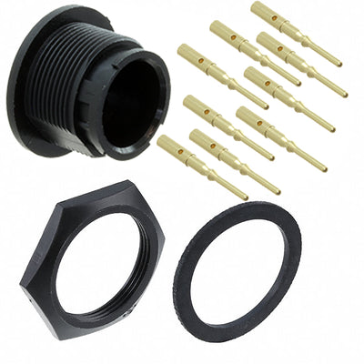 4280-9PG-300 by Conxall/Switchcraft - CONNECTOR RECPT MALE 9POS GOLD CRIMP