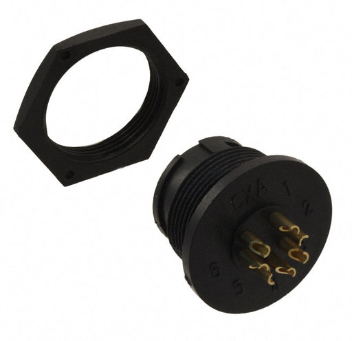 4282-7SG-300 by Conxall/Switchcraft - CONNECTOR RECPT FMALE 7P GOLD SLDR CUP