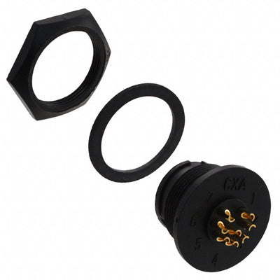 4282-8PG-3ES by Conxall/Switchcraft - CONNECTOR RECPT MALE 8P GOLD SLDR CUP