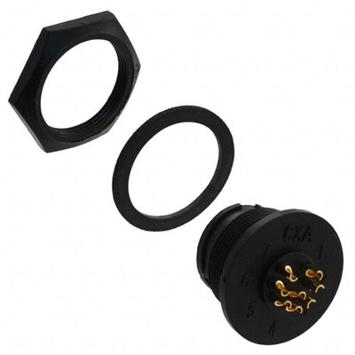 4282-8PG-300 by Conxall/Switchcraft - CONNECTOR RECPT MALE 8P GOLD SLDR CUP