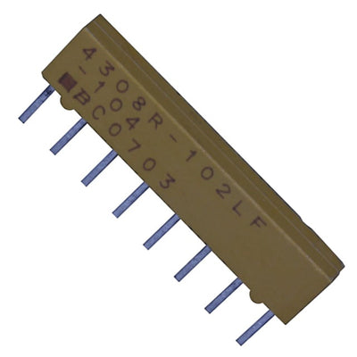 4308R-102-620 by Bourns Inc. - RESISTOR ARRAY 4 RES 62 OHM 8SIP