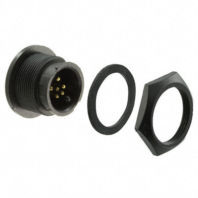 4381-6PG-300 by Conxall/Switchcraft - CONNECTOR RECPT MALE 6POS GOLD SOLDER