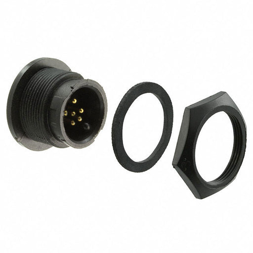 4381-6PG-300 by Conxall/Switchcraft - CONNECTOR RECPT MALE 6POS GOLD SOLDER