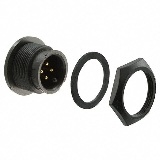 4382-4PG-3ES by Conxall/Switchcraft - CONNECTOR RECPT MALE 4P GOLD SLDR CUP