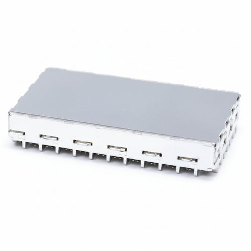 White USB hub with multiple ports on a white background