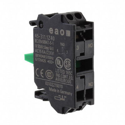 45-311.1Z40 by EAO - CONTACT BLOCK SPST-NO 10A 230V