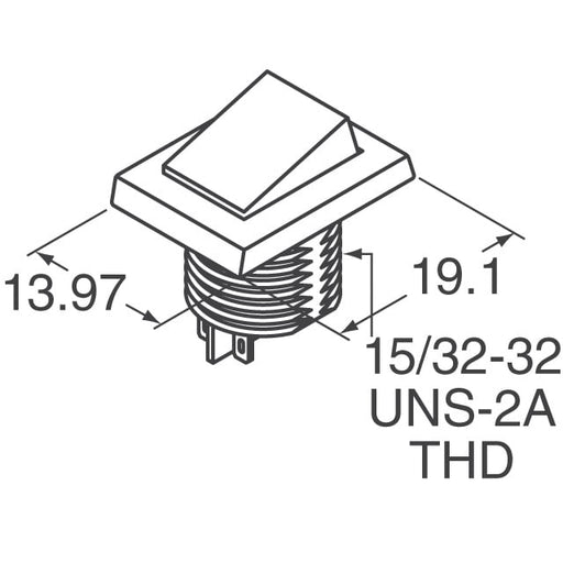 TRD13E10WL by TE Connectivity ALCOSWITCH Switches - ROCKER SWITCH SPDT 3A 125V