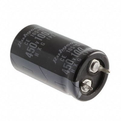450HXG100MEFC20X35 by Rubycon - ALUMIN CAP 100UF 20% 450V SNAP