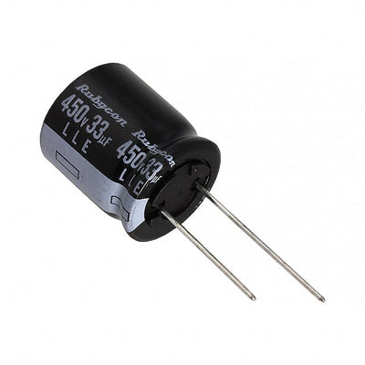 450LLE33MEFC18X20 by Rubycon - ALUMIN CAP 33UF 20% 450V RADIAL