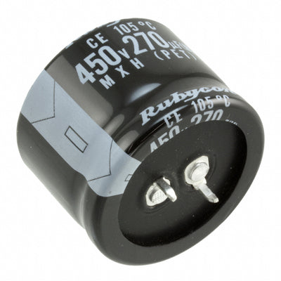 450MXH270MEFCSN35X25 by Rubycon - ALUMIN CAP 270UF 20% 450V SNAP