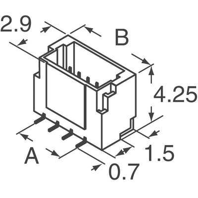 BM05B-SRSS-G-TB(LF)(SN) by JST Sales America Inc. - CONNECTOR HEADER SMD 5POS 1MM