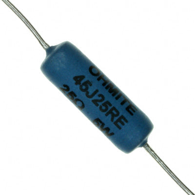 45J25RE by Ohmite - RESISTOR 25 OHM 5% 5W AXIAL