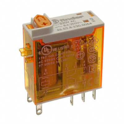 46.52.8.230.0054 by Finder Relays, Inc. - RELAY GEN PURPOSE DPDT 8A 230V