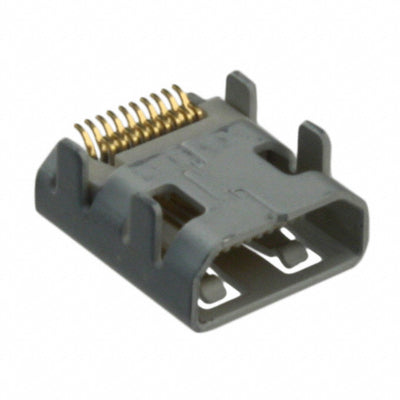0467651001 by Molex - CONNECTOR RCP MICRO HDMI 19POS SMD RA