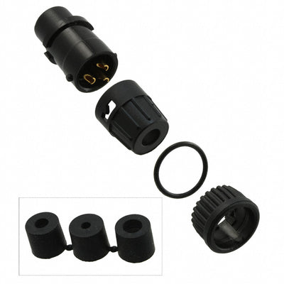 6282-3SG-3DC by Conxall/Switchcraft - CONNECTOR PLUG FMALE 3P GOLD SLDR CUP
