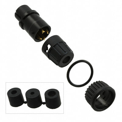 6282-4SG-3DC by Conxall/Switchcraft - CONNECTOR PLUG FMALE 4P GOLD SLDR CUP