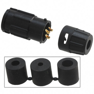 8282-3PG-3DC by Conxall/Switchcraft - CONNECTOR RECPT MALE 3P GOLD SLDR CUP