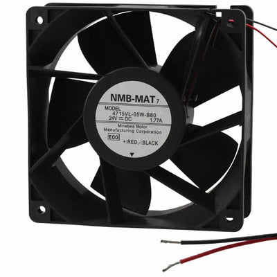 4715VL-05W-B80-E00 by NMB Technologies Corporation - FAN AXIAL 120X38MM 24VDC WIRE