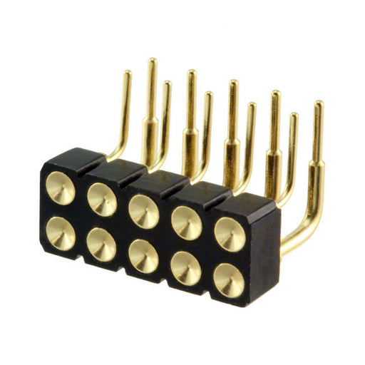 499-10-210-10-007000 by Mill-Max Manufacturing Corp. - CONNECTOR SPRING TARGET 10POS R/A PCB