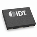 Black electronic component with IDT logo on a white background