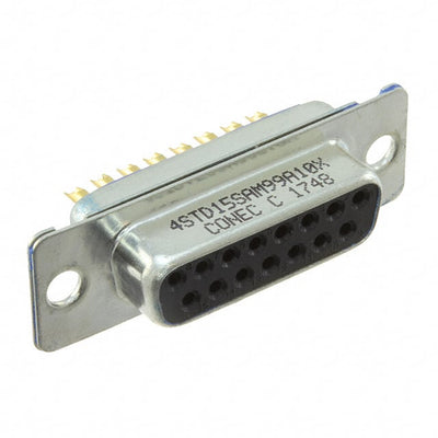 4STD15SAM99A10X by Conec - CONNECTOR D-SUB RCPT 15POS SLDR CUP