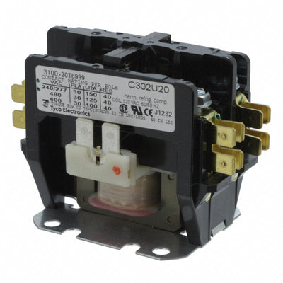 3100-20T6999 by TE Connectivity Potter & Brumfield Relays - RELAY CONTACTOR DPST 30A 120V
