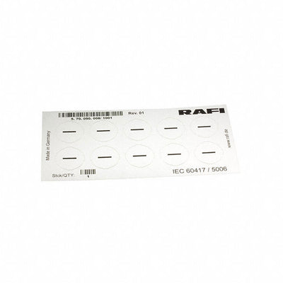 5.70.090.008/1001 by RAFI USA - LABELLING SHEET, SYMBOL ""-