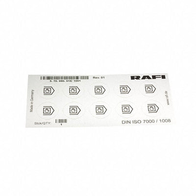 5.70.090.016/1001 by RAFI USA - LABELLING SHEET, SYMBOL ""MANUAL