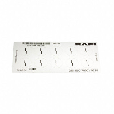 5.70.090.017/1001 by RAFI USA - LABELLING SHEET, SYMBOL ""DISTURB
