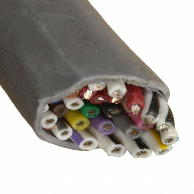 5020/30C SL005 by Alpha Wire - CABLE 30COND 24AWG SLATE 100
