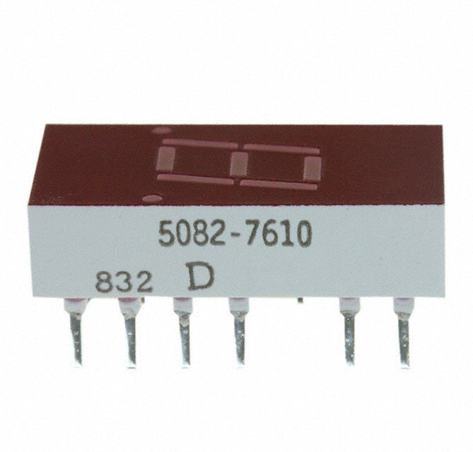 5082-7610 by Broadcom Limited - DISPLAY 7-SEG 0.3"" SGL RED 14DIP