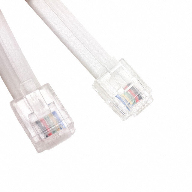 510-26-6600-WH-0007F by CNC Tech - CABLE MOD 6P6C PLUG TO PLUG 7