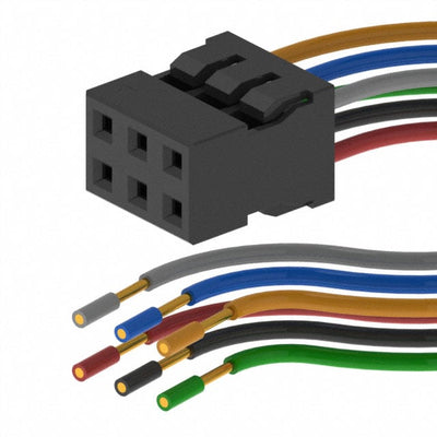 0511100650-20-A-6-Y by Molex - 6 CIRC CABLE ASSY 20"" Y