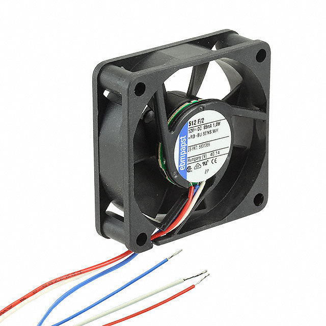 512F/2 by ebm-papst Inc. - FAN AXIAL 50X15MM 12VDC WIRE