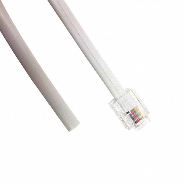 513-26-6400-WH-0014F by CNC Tech - CABLE MOD 6P4C PLUG TO CABLE 14