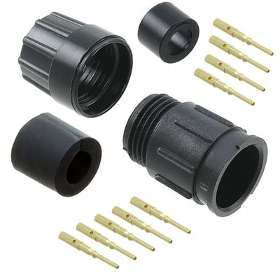 5280-9PG-330 by Conxall/Switchcraft - CONNECTOR RECPT MALE 9POS GOLD CRIMP