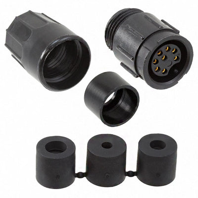 5282-8SG-3DC by Conxall/Switchcraft - CONNECTOR RECPT FMALE 8P GOLD SLDR CUP