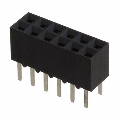 535542-6 by TE Connectivity AMP Connectors - CONNECTOR RECPT 12POS 0.1 GOLD PCB