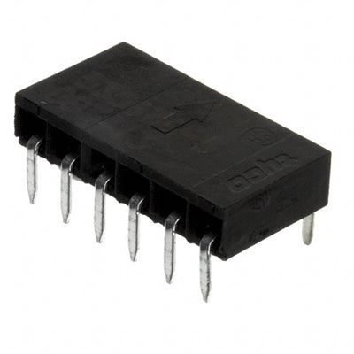 146139-5 by TE Connectivity AMP Connectors - CONNECTOR RECPT 6POS 0.1 GOLD PCB R/A