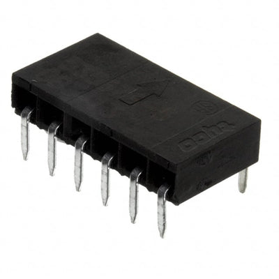 5146139-5 by TE Connectivity AMP Connectors - CONNECTOR RECPT 6POS 0.1 GOLD PCB R/A